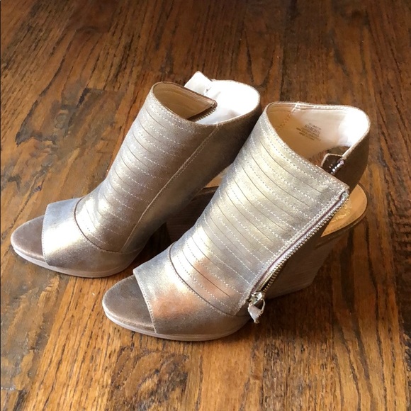 Vince Camuto Javette Open Toe Bronze Bootie - Picture 1 of 6